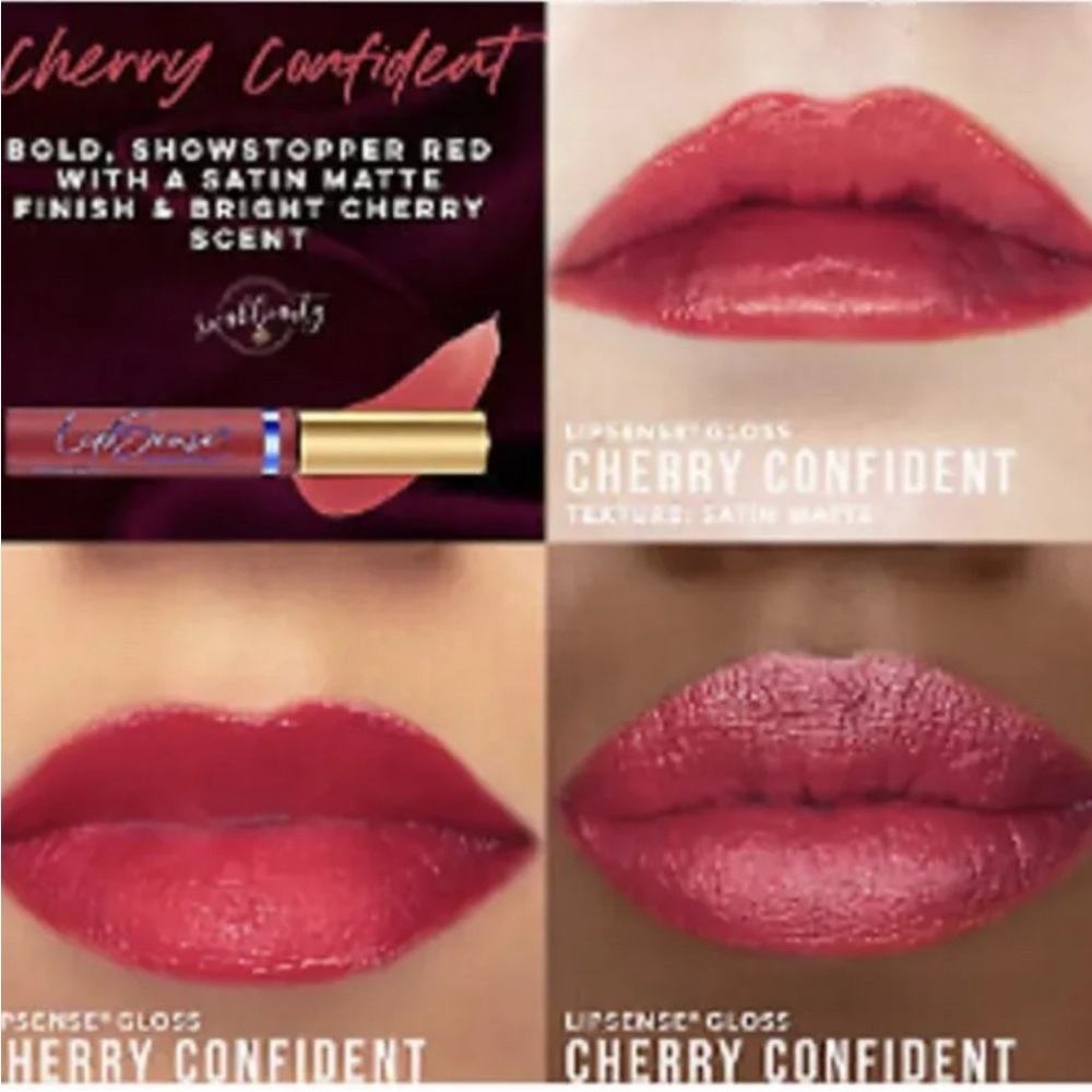 LipSense by SeneGence. Shade: Cherry Confident MIDI Size Gloss, NWT